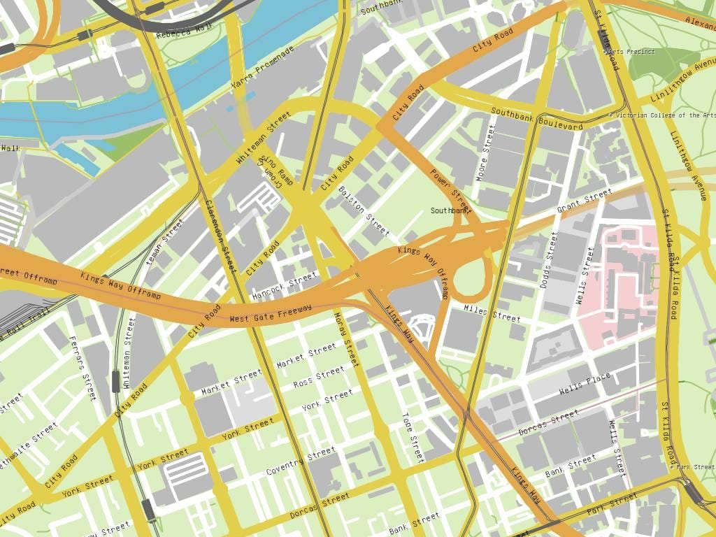 корона Мельбурн на карті