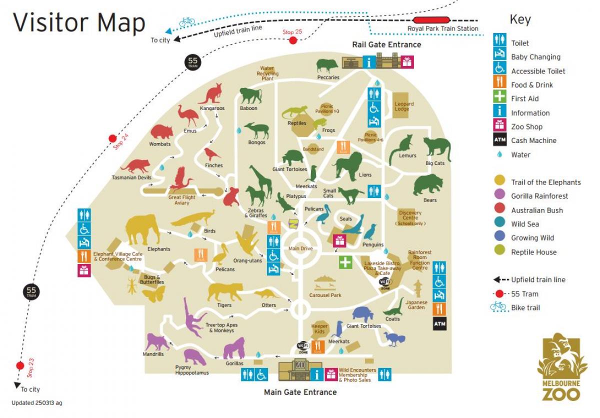карта зоопарку Мельбурна