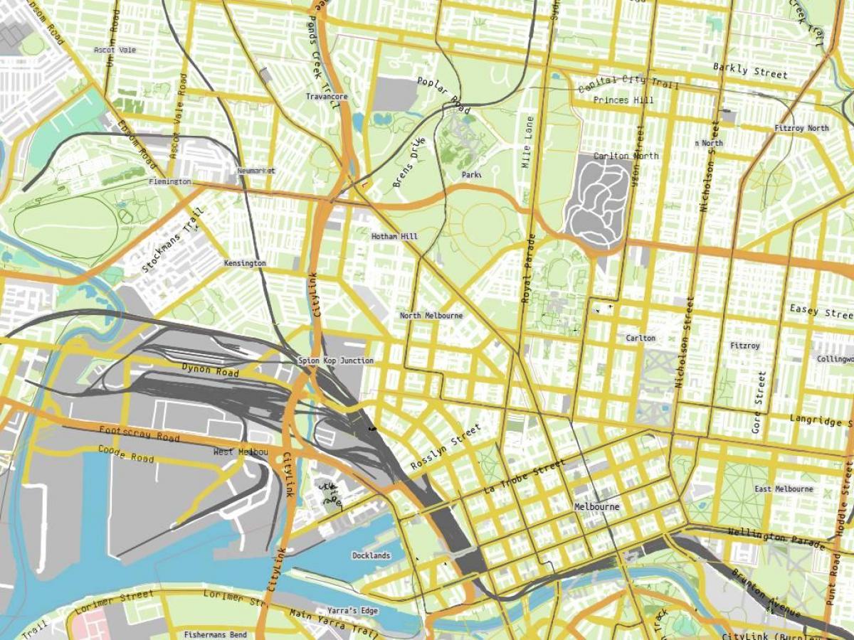 карта Королівського госпіталю Мельбурна
