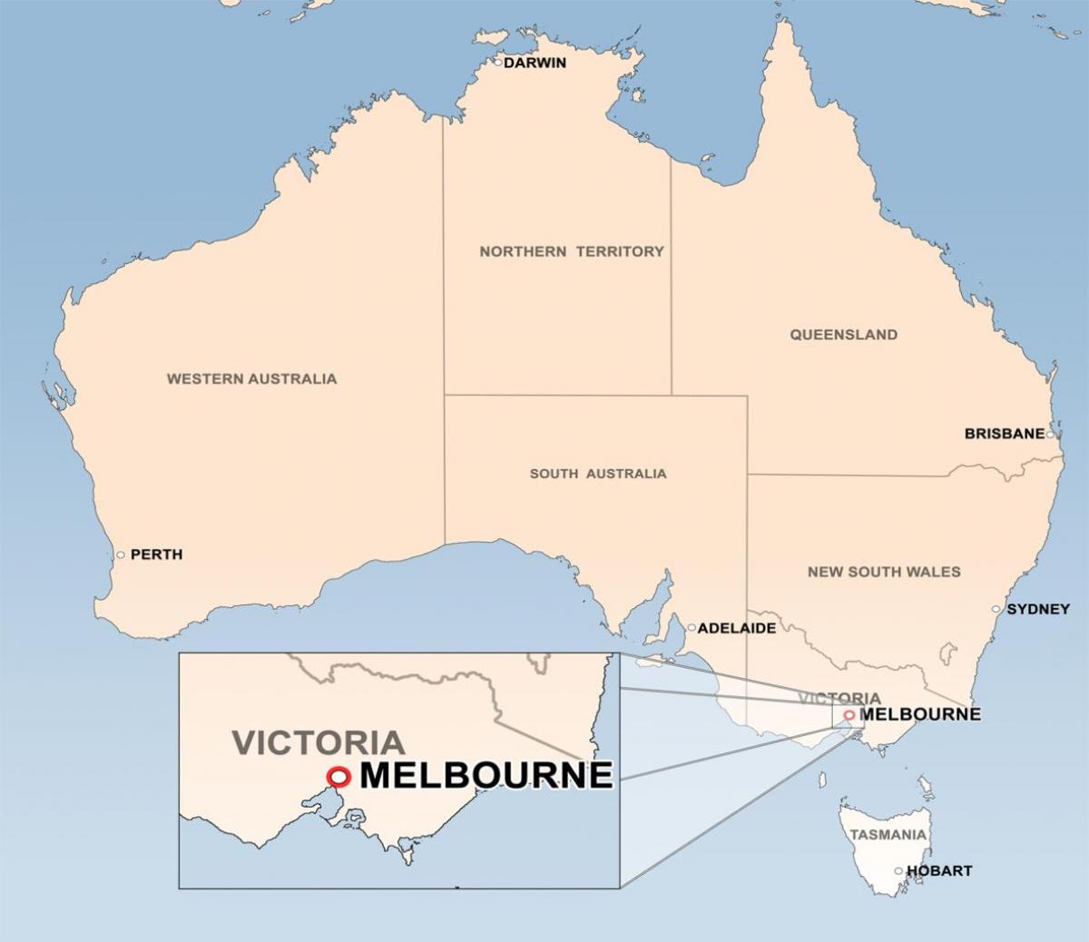 карта Мельбурна Австралія
