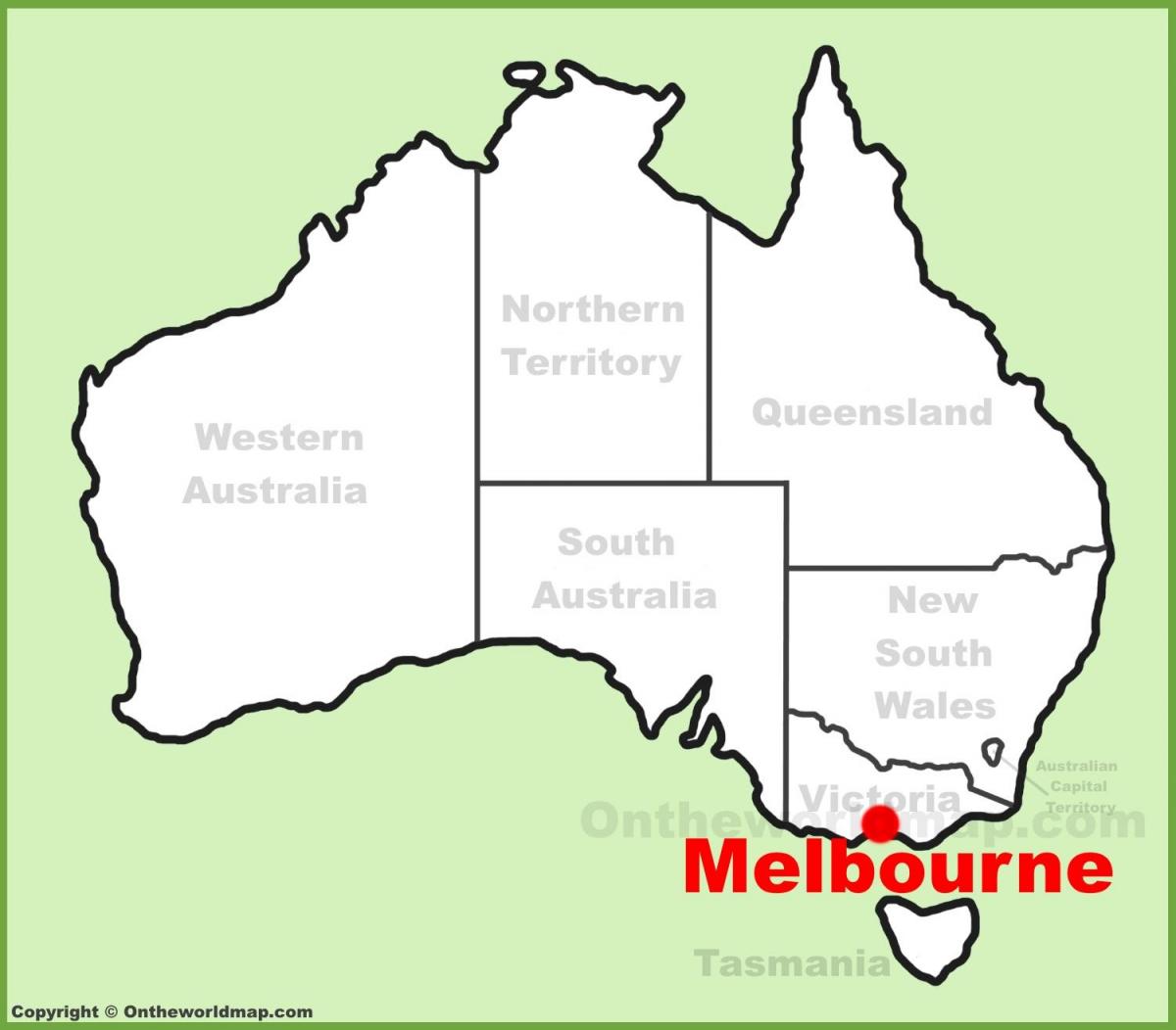 карта Мельбурна Австралія