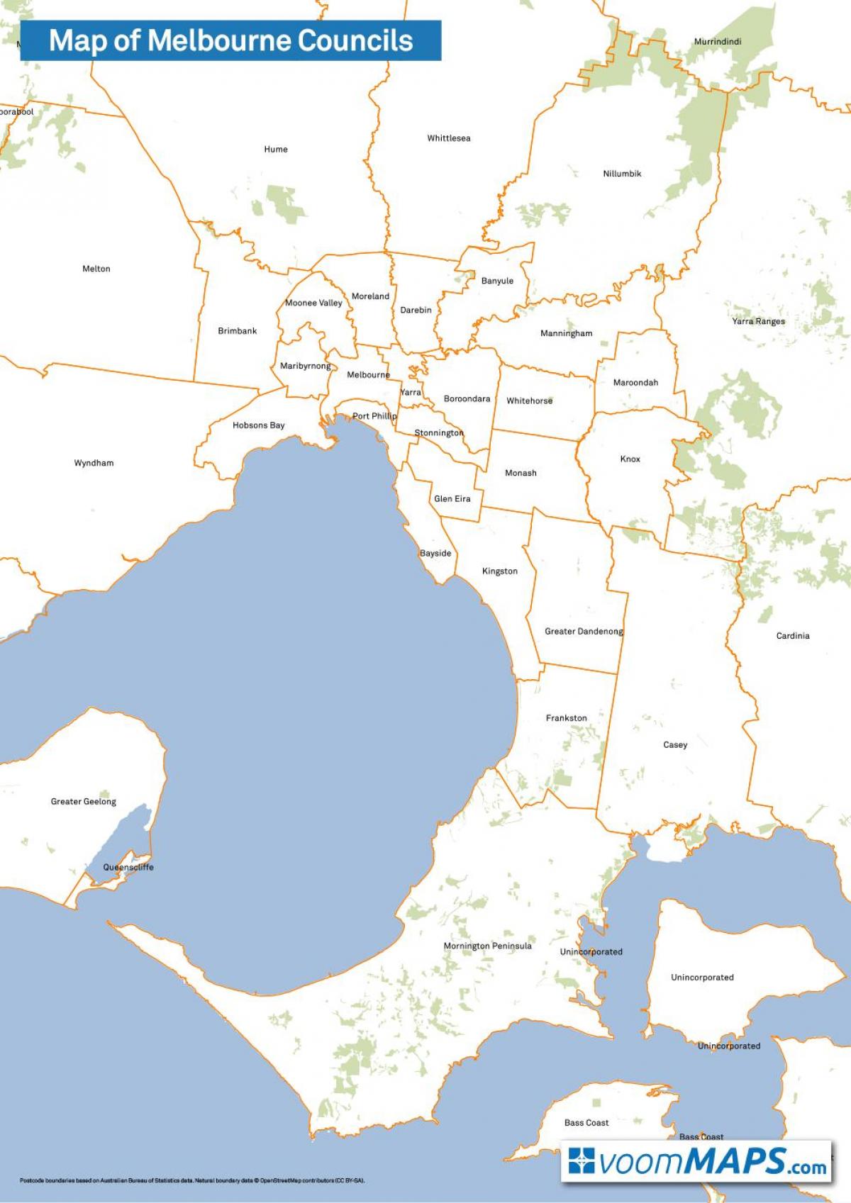 карта рад Мельбурн