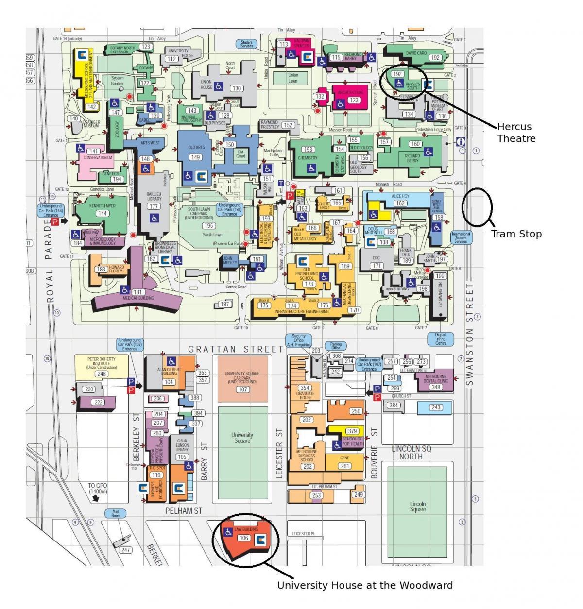 Вікторія карті кампуса університету
