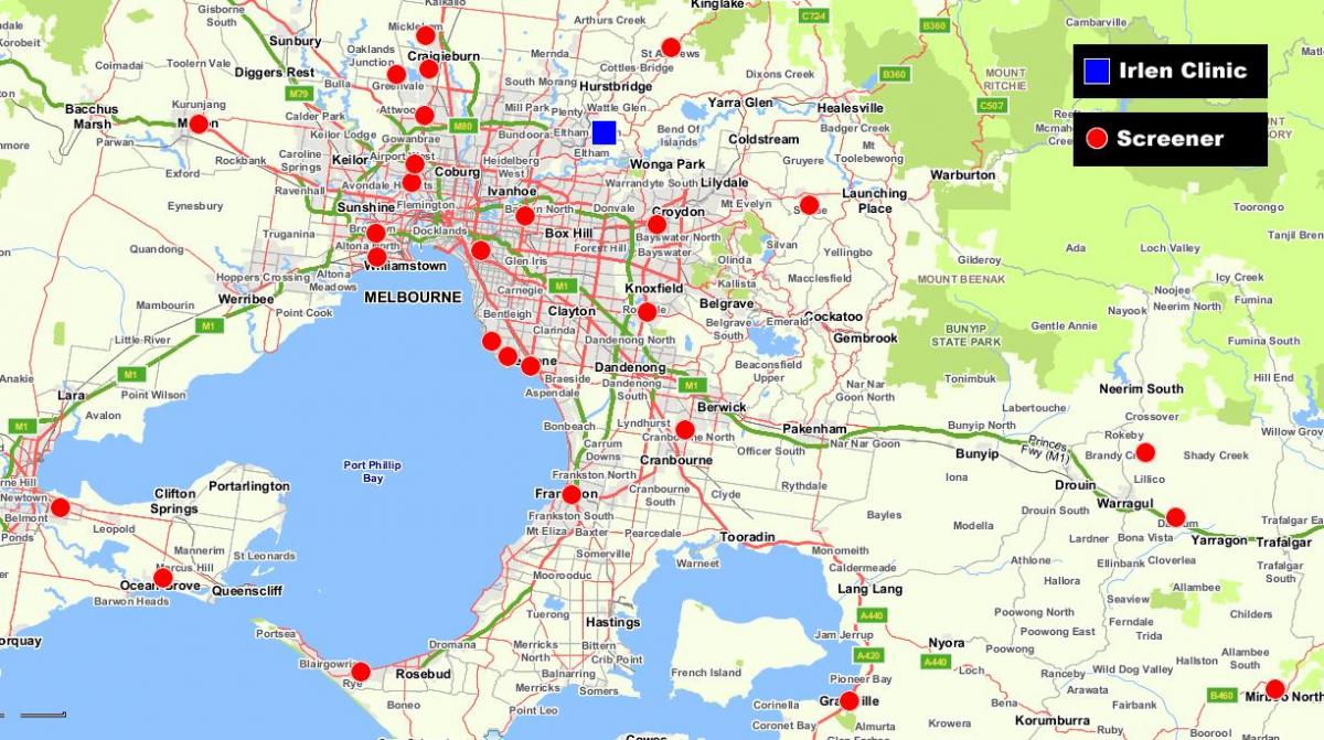 карта великого Мельбурн