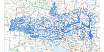 Карта Мельбурн флуд