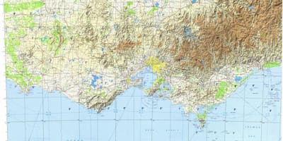 Топографічна карта Мельбурн