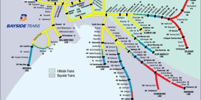 Карта Мельбурн поїзд