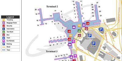Карта терміналів аеропорту Мельбурна
