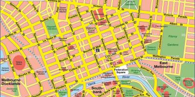Центр Мельбурна карті