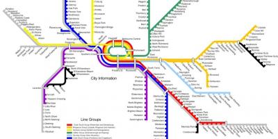 Поїзд лінії Мельбурн карті
